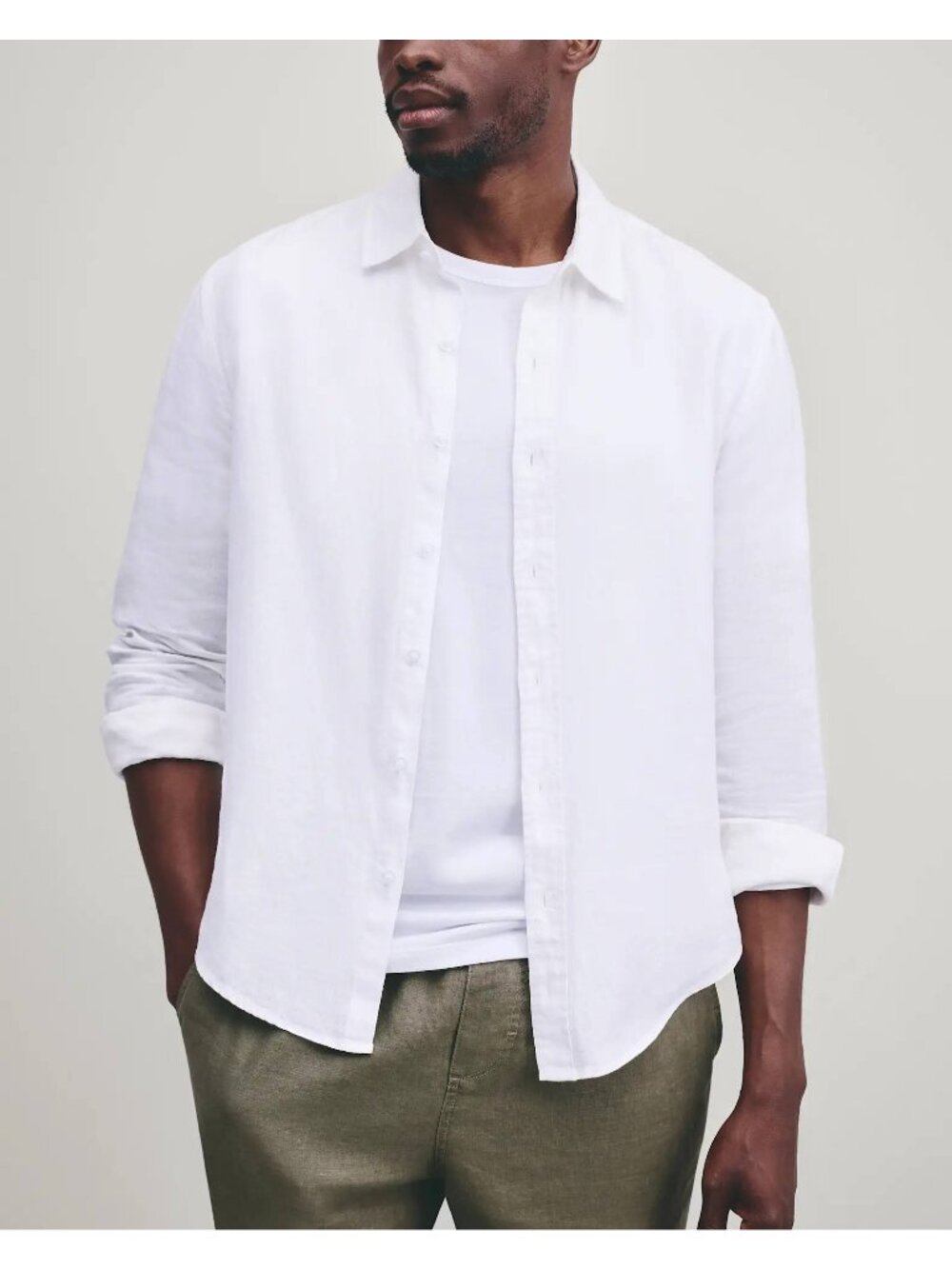 Quince 100% European Linen Relaxed Long Sleeve Shirt Mens Size Small